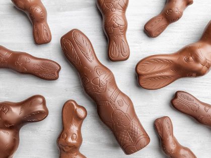 Bild: Schokoladenhasen in verschiedenen Sorten